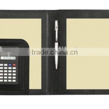 A5 PU Folder Cover With Calculator/pen holder