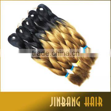 Hot Wholesale 100g 24inch High Temperature Synthetic Hair Premium Ombre Jumbo Braid photo-6