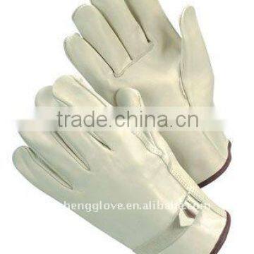 beige driver cow gloves