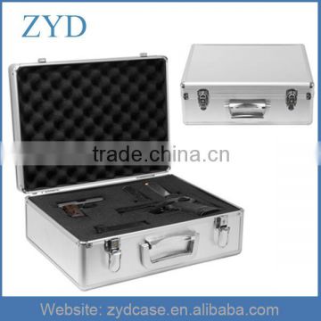 High Quality Padding Silver Aluminum Shotgun Carrying Case With Foam ZYD-HZMgc009