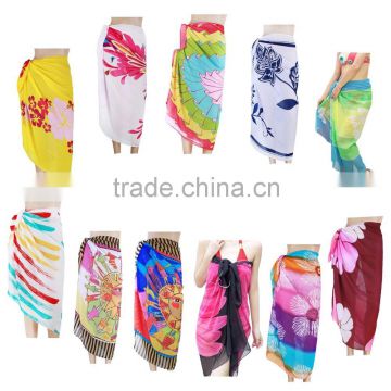 Fashionable Beach Pareo Sarong in 100% Polyester BP068 - With Audited Factory                        
                                                Quality Choice