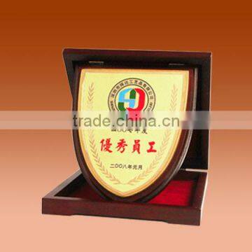 wood shield trophy plaque