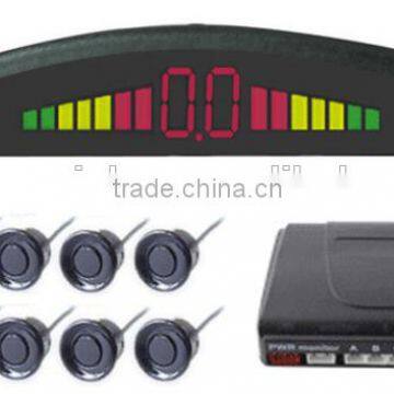 Parking Sensor with 8 Sensors ,Numeral and color LED display ,Alarm by three-step Bibi sound