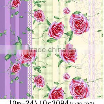 100% polyester flower print flannel fleece fabric