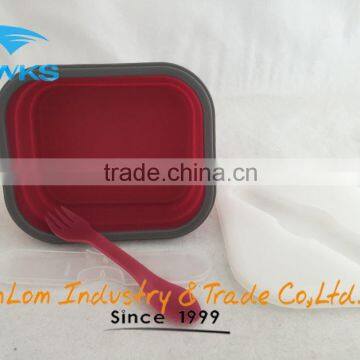 Silicone Foldable Camping Lunch Box(CL1D-MGB152) photo-3