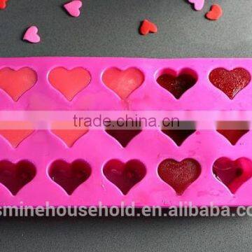 FDA /LFGB Food Grade Customized Silicone Heart Shaped Ice cube Trays