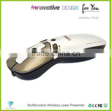 Factory Price Delxue Multimedia 6D Gyroscope Remote Control 2.4G Wireless Air Mouse Laser Presenter photo-2
