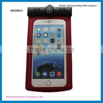 2016 China Customized PVC waterproof mobile cell phone bag smart phone bag for swimming ,travelling and sporting