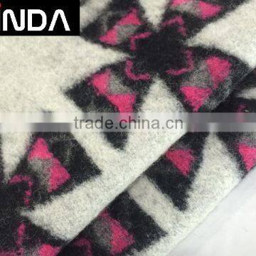 Yarn dyed wool acrylic polyester jacquard fabric for suits