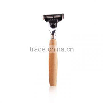 Classical 3blade Wooden Handle Shaving Razor photo-4