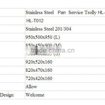 Tall 4 Ties Commercial Single Line Kitchen Stainless Steel GN Pan Tray Trolley photo-2