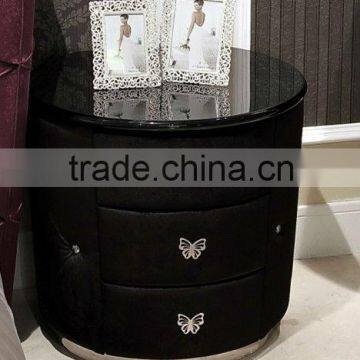 Neo-classical fabric covered night stands (LS-558)