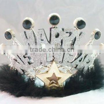 9cmx12cm LED Flashing Metallic Silver Star Plastic Tiaras and Crowns photo-6