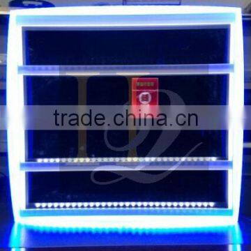 led acrylic tobacco led display with tracks and door