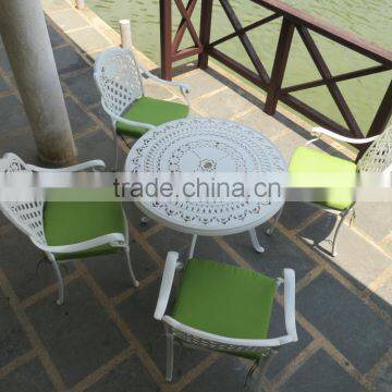 fashion design luxury used cast aluminum patio furniture white color