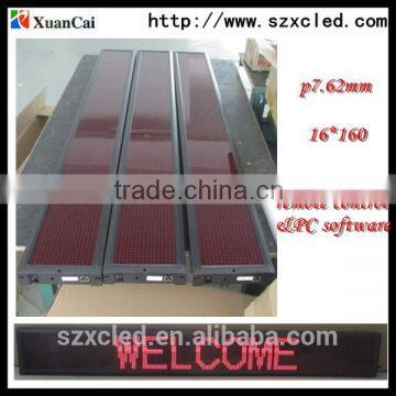 Red Color IP/TCPcommunication Red Module DIP Semi-outdoor One Side P7.62mm 16*160 Message LED Display