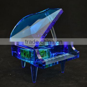 crystal music box with high-end crystal material dancing figurine music box