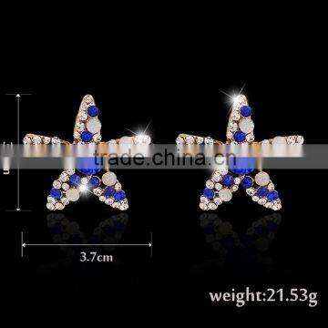 2016 New fashion handmade Earrings Jewelry Fashion Cubic Zircon Stud Earrings