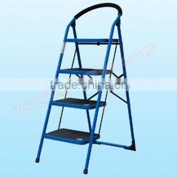 durable wide pedal steel folding tube step ladder with 4 steps