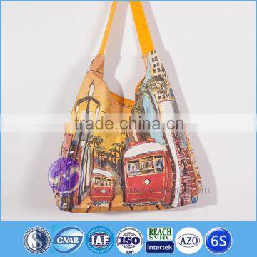 Digital printed custom shopping women's canvas tote bag                        
                                                                                Supplier's Choice