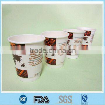 standard volume carton cup for hot coffee of A-class paper and ink with fashion design for export