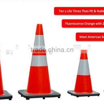 SPC-P111 75cm black base PVC Traffic cone