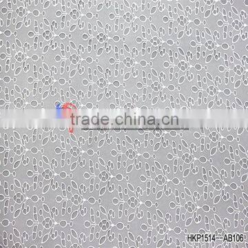 Embroidery Pattern Polyester Yarn Plain Embroidery Fabric