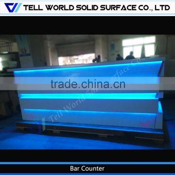 LED juice bar counter with iso certified illuminated led bar counter
