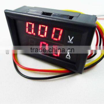 Red color voltmeter and ammeter DC0-100V 0-50A