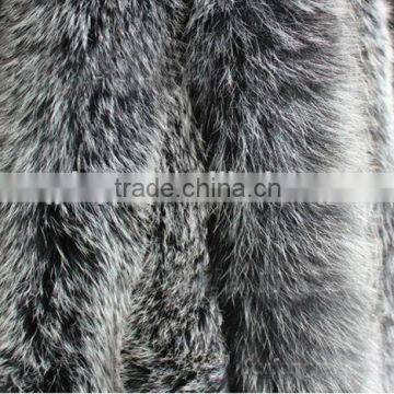 Natural Color Silver Fox Trimming / Silver Fox For Collar / Fox Fur Trim photo-3