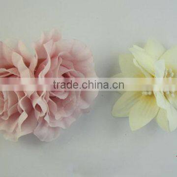 2014 new style elastic hair bun with fabric flowers