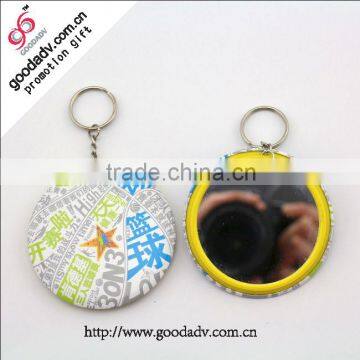 Tin key ring mirror / tin mirror key chain / pocket mirror key chain