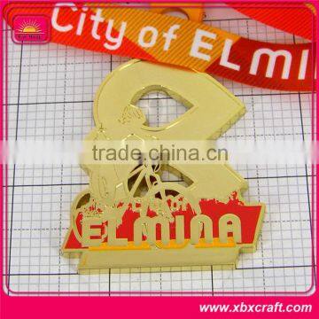 Fashion Bright Gold Foil Plated Medal With Enamel Logo photo-5