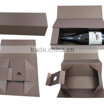 Foldable cardboard wine gift box with OEM logo