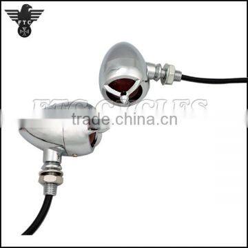 Red Lens Tribar Motorcycle Turn Signals Vintage Indicator for Kawasaki Lighting photo-3