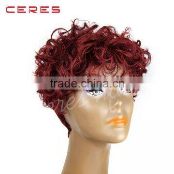 100% Human Hair Virgin Remy Human Short Hair Wigs for African American, Women Cheap Human Hair Wigs