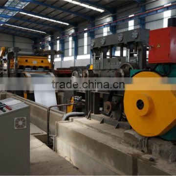 High speed metal sheet leveling and cut to length line