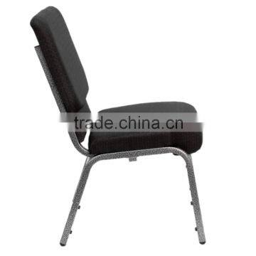 Red Fabric Iron Interlink Stackable Chair For Church JC-E200 photo-3