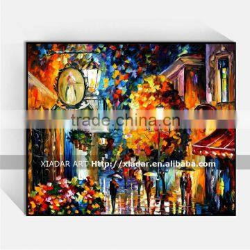 Shu1927 Landscape paris street palette knife oil painting for Living Room Decorative