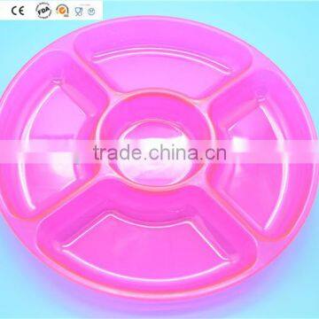 12" Plastic Round Divider Party Tray