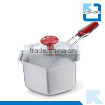 304 Hexagon Stainless Steel Milk Pot & Stock Pot