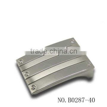 40mm press buckle with retangle & stripe lines