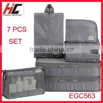 Alibaba sales 7 Pieces in 1 Hot selling classified garment cosmetic lingerie organizer Luggage bag storage in seconds