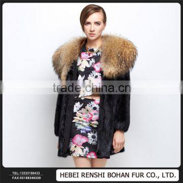 Alibaba China Raccoon Fur Collar Plus The Whole Skin Mink Long Coat