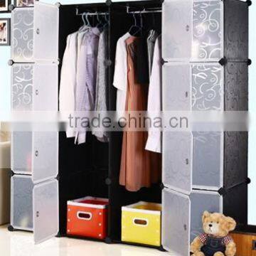 DIY Storage Cube Cabinet Wardrobe Cabinet DIY Toy Cupboard Shelves 12 Cubes Hanger photo-2