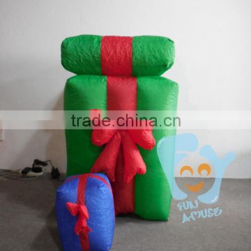 Funny Inflatable Lighted Chrismas Santa Claus Gift House