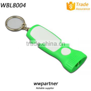 Premium Wolesale Plastic Torch Shape LED Keyring