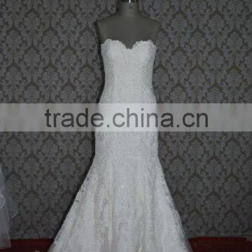 (MY0041) MARRY YOU Real Sample Dress Elgant Sweetheart Lace Fabric Wedding Dress Made In China