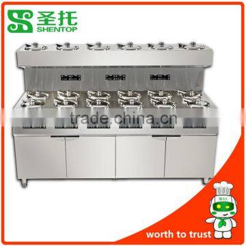 Shentop Baozaifan cooking machine Stainless Steel 18 ClayPot machine With Cabinet Stove for Restaurant BST-C18