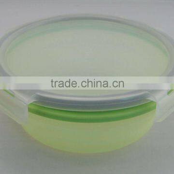 L size non-stick silicone food storage container/collapsible silicone container